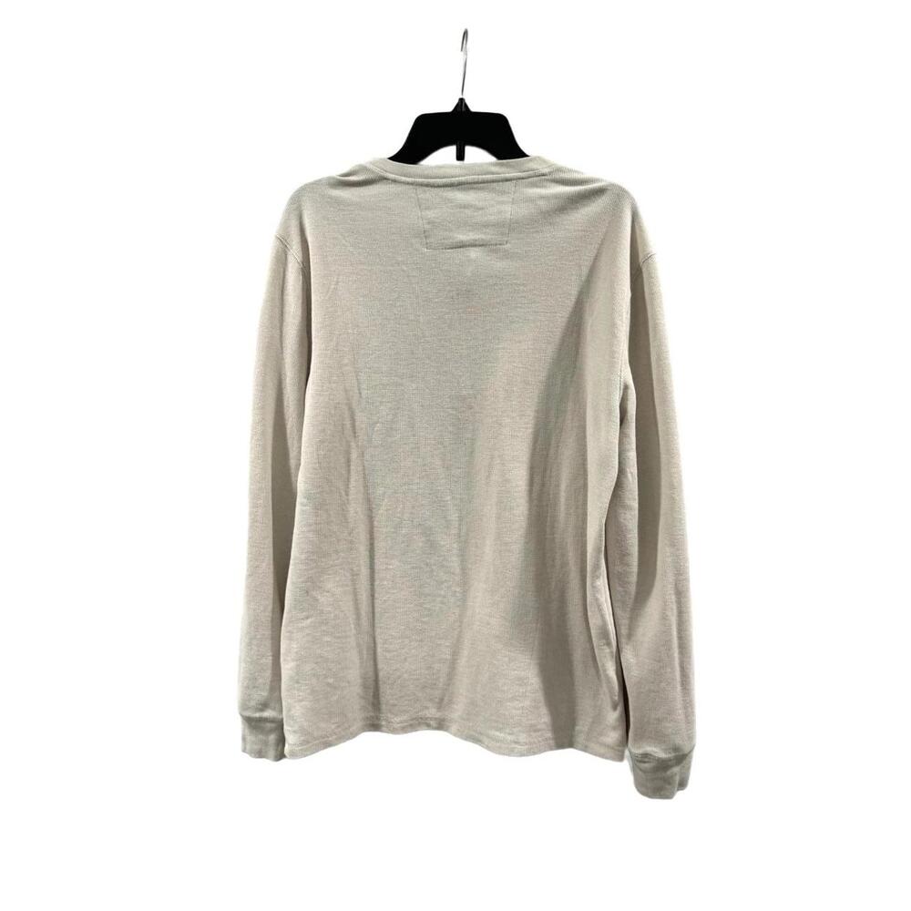Banana Republic Beige Henley Waffle Knit Long Sleeve Sweater Men's Size Large - Picture 3 of 8
